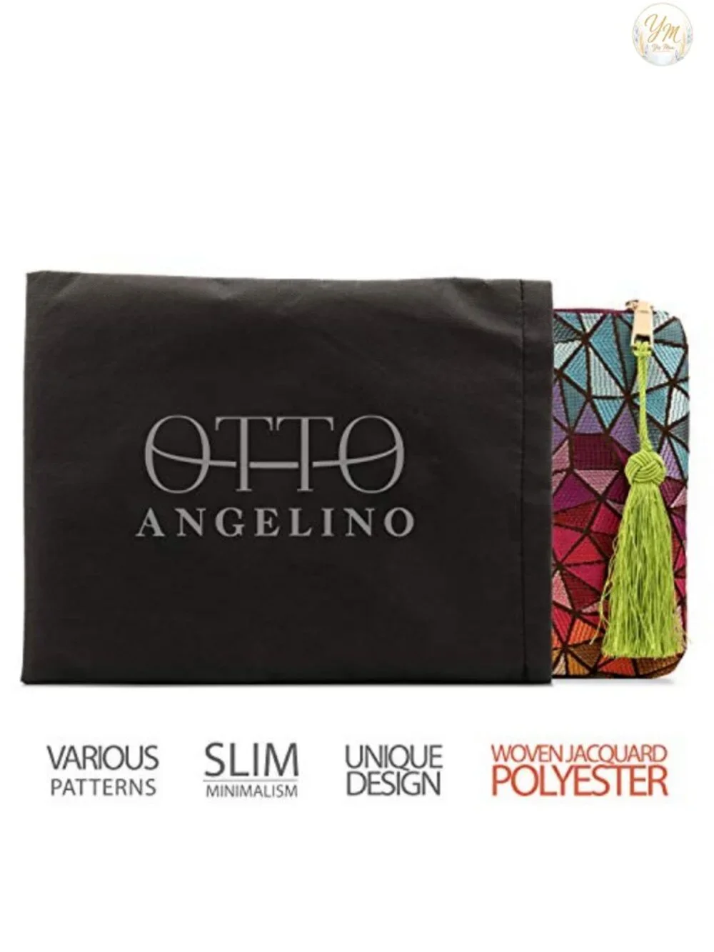 Bohemian Clutch Purse with Tassel, Ultra Slim, Zippered Wallet for Women